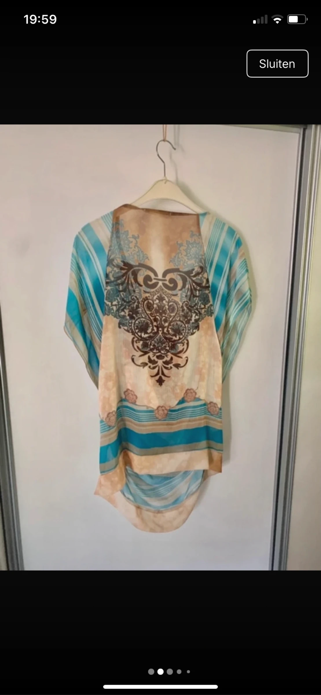 Linda blusa de praia pareo com tons de areia e água Natalia Dane tamanho GG – photo 2
